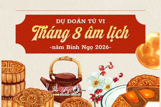 Dự đoán tháng 8 âm lịch năm Bính Ngọ 2026: Cửa QUAN LỚN rộng mở cho 3 tuổi viên mãn đủ đường, 2 tuổi vẫn gánh NỢ