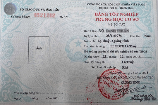 Thông tin bất ngờ vụ lãnh đạo xã chưa tốt nghiệp cấp 2 đã học lớp 10