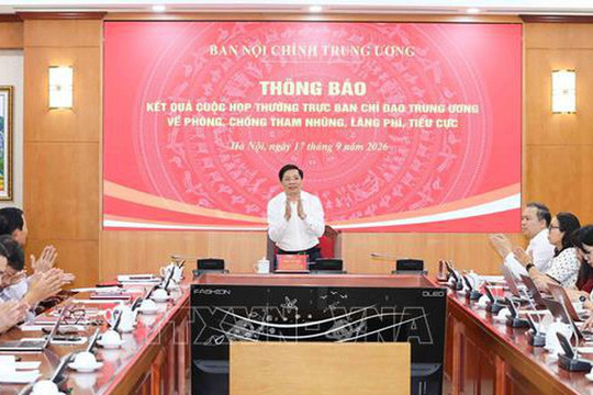 Kỷ luật 6 cán bộ diện Trung ương quản lý; khởi tố một số vụ án tham nhũng, tiêu cực đặc biệt nghiêm trọng trong lĩnh vực y tế, giáo dục, nông nghiệp, thủy sản...