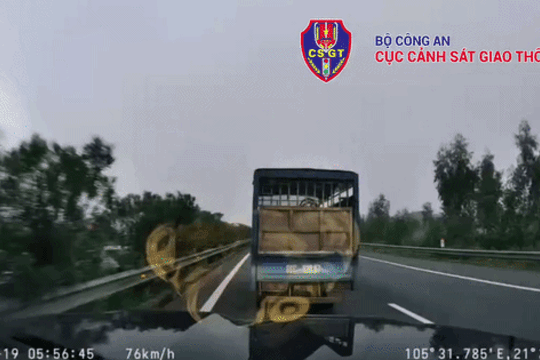 Tài xế bị phạt nặng vì không nhường đường cho xe ưu tiên trên cao tốc