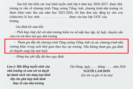 Phụ huynh "tố" trường ép phải học các môn liên kết mới được bán trú