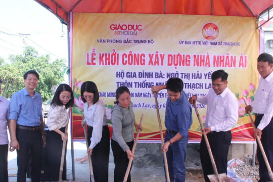 Báo GD&TĐ kết nối khởi công nhà nhân ái cho 4 mẹ con đặc biệt khó khăn ở Hà Tĩnh