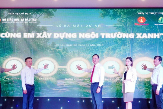 Lễ ra mắt dự án ‘Cùng em xây dựng ngôi trường xanh’ tại Gia Lai