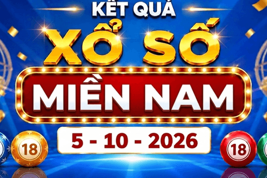 XSMN 5/10 - Kết quả xổ số miền Nam hôm nay 5/10/2026