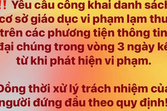Xử lý phản ánh lạm thu: Đừng để phụ huynh phải e ngại
