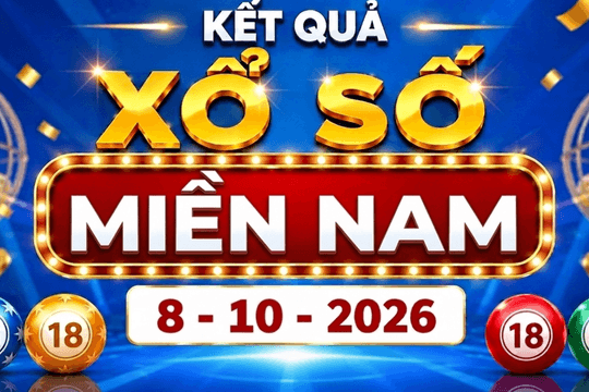 XSMN 8/10 - Kết quả xổ số miền Nam hôm nay 8/10/2026