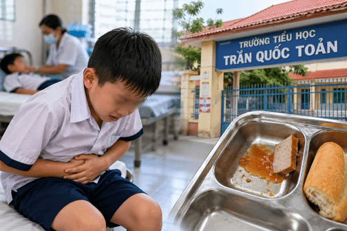 Nhiều học sinh bị tiêu chảy, sốt, nôn ói, hiệu trưởng nói do "lạ bụng"