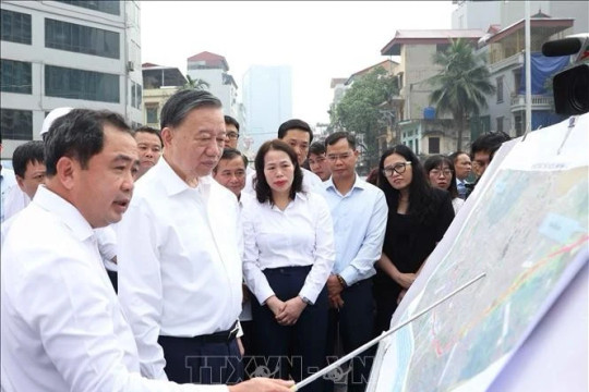 Tổng Bí thư, Chủ tịch nước Tô Lâm kiểm tra tiến độ công trình giao thông trọng điểm ở Hà Nội