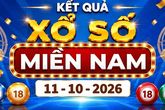 XSMN 11/10 - Kết quả xổ số miền Nam ngày 11 tháng 10
