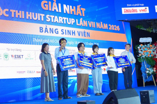244 dự án tranh tài tại HUIT Startup 2026, tổng giá trị hỗ trợ 5 tỷ đồng