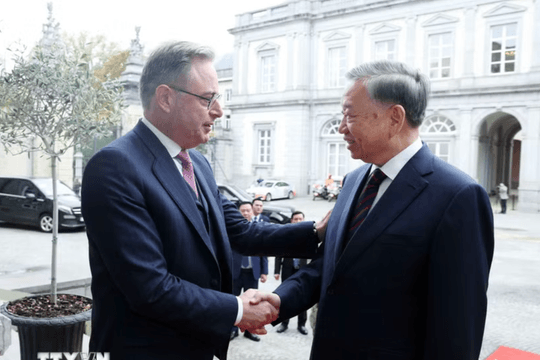 Thủ tướng Vương quốc Bỉ Bart De Wever chủ trì Lễ đón Tổng Bí thư, Chủ tịch nước Tô Lâm