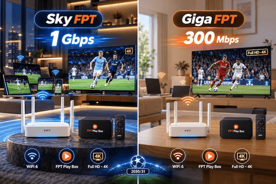 So sánh gói Giga và Sky FPT: Nên chọn gói nào tốt hơn