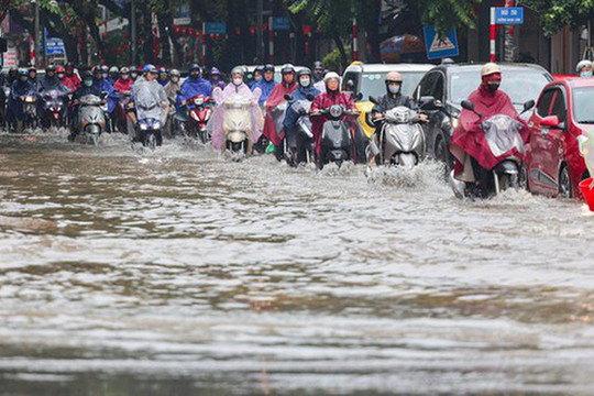Ngày mai, nhiều nơi có mưa to đến rất to, kéo dài 2 ngày liên tiếp