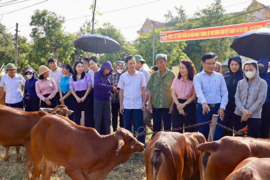 Trao tư liệu sản xuất, mở thêm sinh kế cho người nghèo Hà Tĩnh