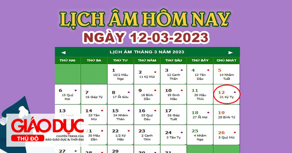 Ngày 12 tháng 3 năm 2023 là ngày may mắn cho tuổi gì?
